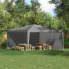  Parti sátor oldalfal 2 pcs Világosszürke 400 x 195 cm