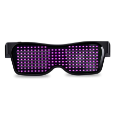  Parti szemüveg, világító szemüveg, LED kijelzős szemüveg Pink party kellék