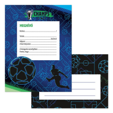  Partimeghívó ARS UNA 10 ív+10 db boríték Champs party kellék