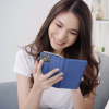 Partnertele Smart Case book OPPO A18 / A38 tengerészkék tok