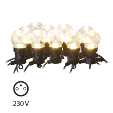 Party Fényfüzér 5M 50 LED 10 Átlátszó Búra kültéri világítás