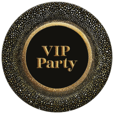 PARTY Gold VIP papírtányér 8 db-os 22,7 cm party kellék