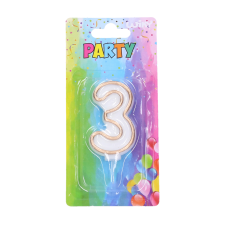 Párty gyertya 3 - arany party kellék