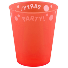 PARTY Orange Fluorescent, Narancssárga pohár, műanyag 250 ml babaétkészlet