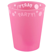 PARTY Pink, Rózsaszín pohár, műanyag 250 ml babaétkészlet