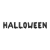 PartyDeco fólia felirat, HALLOWEEN, fekete, 280×46cm