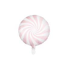 PartyDeco Fólia lufi Cukorka - világos rózsaszín 35cm party kellék