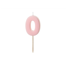 PartyDeco számgyertya, világos rózsaszín, 5,5 cm, 0 sütés és főzés