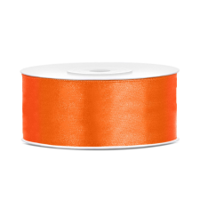 PartyDeco Szatén szalag narancssárga 25mm/25m szalag, zsinór