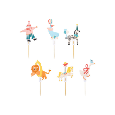 PartyDeco tortadísz beszúró, cirkusz, 9-11.5 cm sütés és főzés