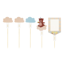 PartyDeco tortadísz beszúró, Teddy maci, 12-14 cm sütés és főzés