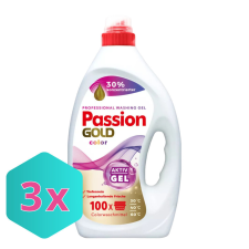 PASION GOLD Passion Gold mosógél színes ruhákhoz 4L / 100 mosás KARTON - 3db tisztító- és takarítószer, higiénia