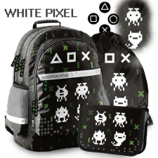 Paso ergonomikus iskolatáska, hátizsák SZETT - White Pixel iskolatáska