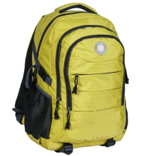 PASO Mustár sárga hátizsák, túrazsák - 3 rekeszes iskolatáska