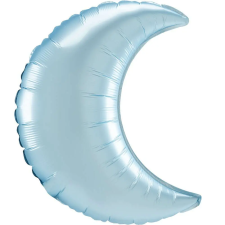  Pastel Blue Crescent szatén hold fólia lufi 66 cm party kellék