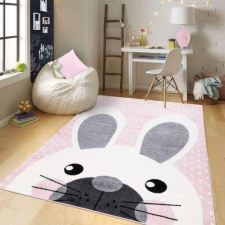  Pasztel gyerekszőnyeg E513A_SFI31 babarózsaszín, nyuszi mintás 160x230 cm lakástextília