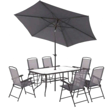 Patio Bordeaux Kerti Bútor Garnitúra (6 Szék, Asztal, Napernyő) kerti bútor
