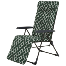 Patio Patio Bilbao Plus összecsukható kerti szék lábtartóval fekete fehér kerti bútor