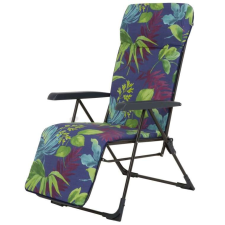 Patio Patio Torino Plus összecsukható kerti szék lábtartóval sötét levelek kerti bútor