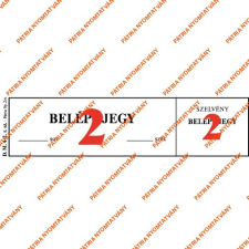 Pátria Nyomtatvány 2.sz.belépőjegy 100 lapos tömb 148x40 mm nyomtatvány