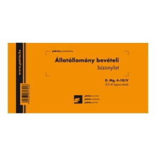Pátria Nyomtatvány Állatállomány bevételi bizonylat 25x4 lapos tömb 203x102 mm nyomtatvány