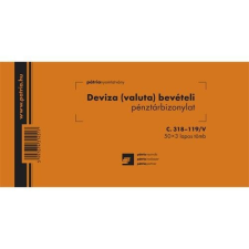 Pátria Nyomtatvány Deviza (valuta) bevételi pénztárbizonylat 50x3 lapos tömb 203x102 mm nyomtatvány