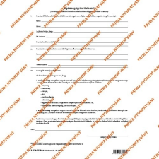 Pátria Nyomtatvány Egészségügyi nyilatkozat 3 lapos garnitúra A/4 álló nyomtatvány