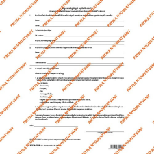 Pátria Nyomtatvány Egészségügyi nyilatkozat 3 lapos garnitúra A/4 álló nyomtatvány