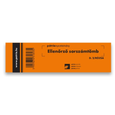 Pátria Nyomtatvány Ellenőrző sorszámtömb 100 lapos 146x40 mm rózsa nyomtatvány