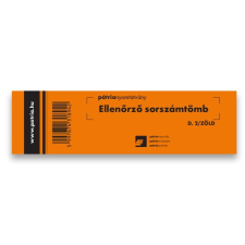 Pátria Nyomtatvány Ellenőrző sorszámtömb 100 lapos 146x40 mm zöld nyomtatvány