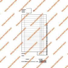 Pátria Nyomtatvány Felszolgáló számla 25x2 lapos tömb 102x203 mm nyomtatvány
