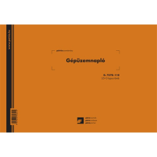 Pátria Nyomtatvány Gépüzemnapló 25x3 lapos tömb A/4 fekvő nyomtatvány