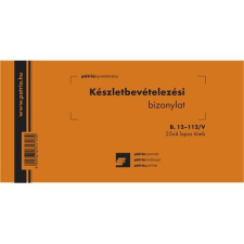Pátria Nyomtatvány Készletbevételezési bizonylat 2 tételes 25x4 lapos tömb 203x102 mm nyomtatvány