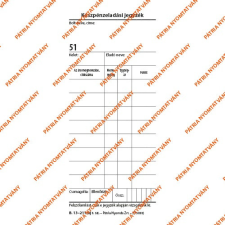 Pátria Nyomtatvány Készpénzeladási jegyzék 50x2 lapos tömb 70x140 mm nyomtatvány