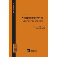 Pátria Nyomtatvány Készpénzigénylés üzemanyag előlegre 25x2 lapos tömb A/5 álló nyomtatvány
