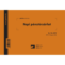 Pátria Nyomtatvány Napi pénztárzárlat 50x2 lapos tömb A/5 fekvő nyomtatvány