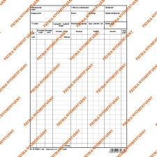Pátria Nyomtatvány Raktári nyilvántartó lap 170x245 mm nyomtatvány