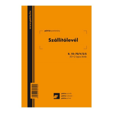 Pátria Nyomtatvány Szállítólevél 50x2 lapos tömb A/5 álló nyomtatvány