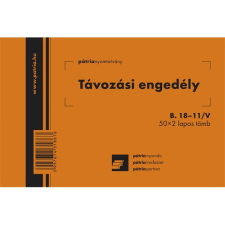 Pátria Nyomtatvány Távozási engedély 50x2 lapos tömb 105x70 mm nyomtatvány