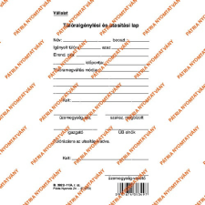 Pátria Nyomtatvány Túlóraigénylési és utasítási lap 50 lapos tömb 80x140 mm nyomtatvány