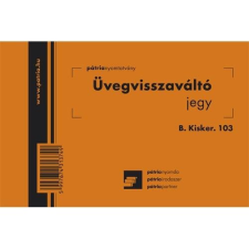 Pátria Nyomtatvány Üvegvisszaváltó jegy 100 lapos tömb 105x70 mm nyomtatvány