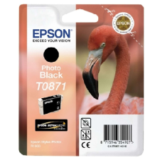 Patron Epson T0871 Photo Black tintapatron eredeti C13T08714010 Flamingó nyomtatópatron & toner