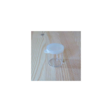 Pattintós tetejű műanyag tégely, 20 ml. Mérete: 30x38 mm dekorációs kellék