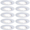 Paulmann LED-es fürdőszobai beépíthető lámpa 10 részes készlet 65 W Fehér (matt) (PL99924)