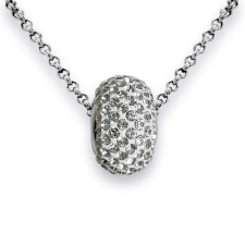 Pave- Swarovski kristályos ezüst nyaklánc nyaklánc