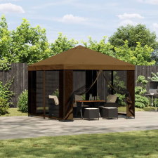  Pavilon 3 x 3 m Tópszínű Poliészter és acél 190 gsm kerti tárolás