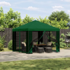  Pavilon 3 x 3 m Zöld Poliészter és acél 190 gsm