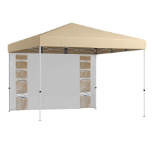  Pavilon hátfallal, zsebekkel 3x3x2,8 m, bézs kerti bútor
