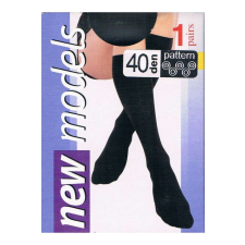 - PAVLA mintás térdfix 40 DEN, narancs, m:36-41, 1 pár női zokni