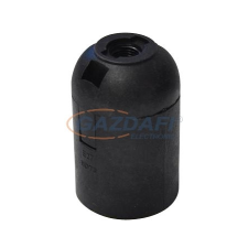 PAWBOL D.3005 izzófoglalat, műanyag, E27, 60W, fekete, 230V izzó